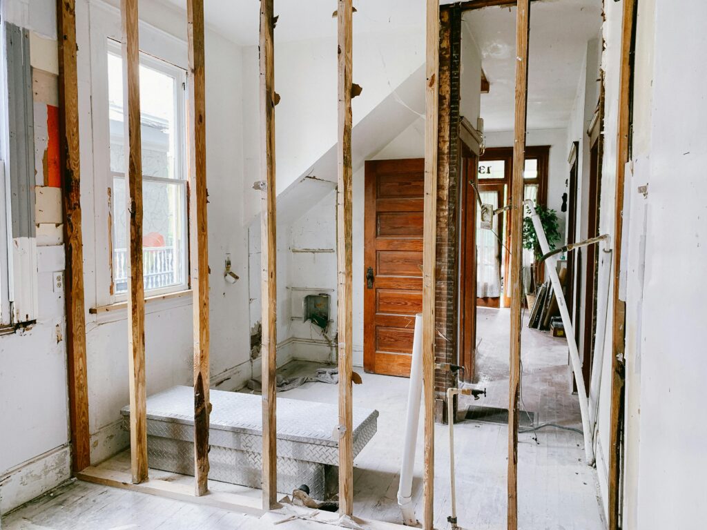 renovating a wood-stud wall