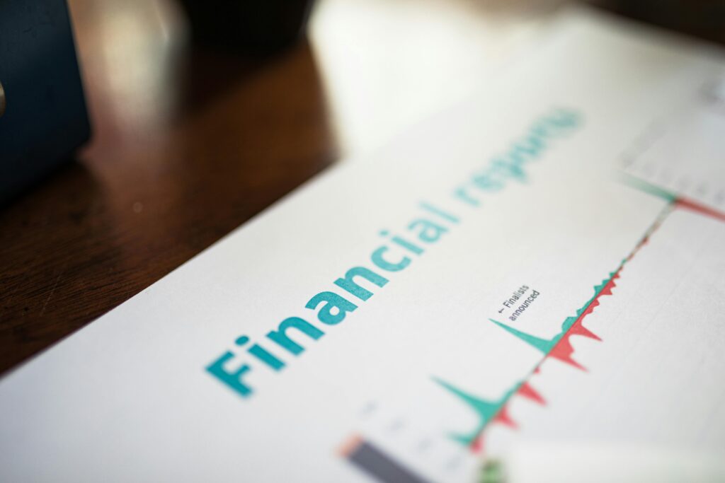 Close up of Financial Reports