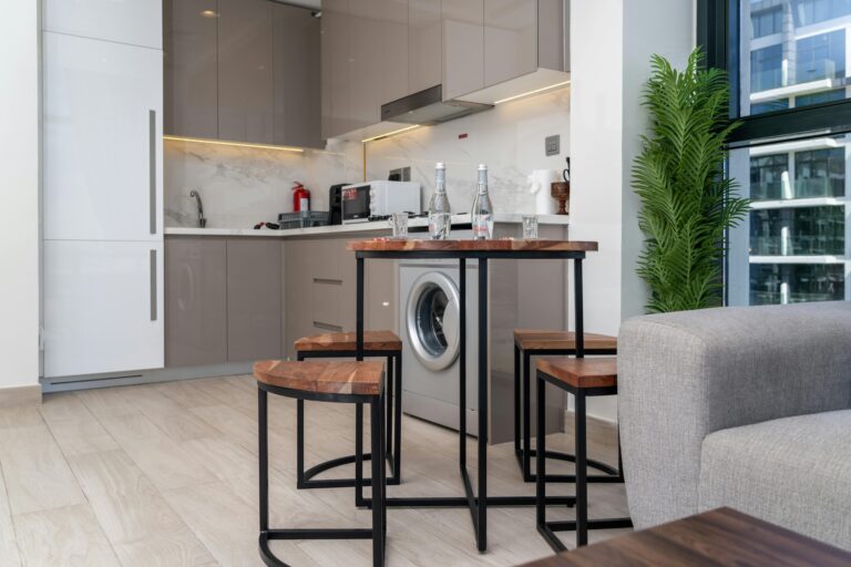 Apartment Interior with Washing machine